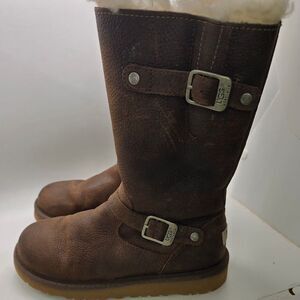 🧡 UGG Dark Brown Kensington Leather Boots 3